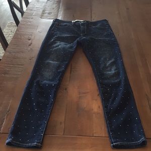 Abercrombie & Fitch High Waisted Jeweled Jeans